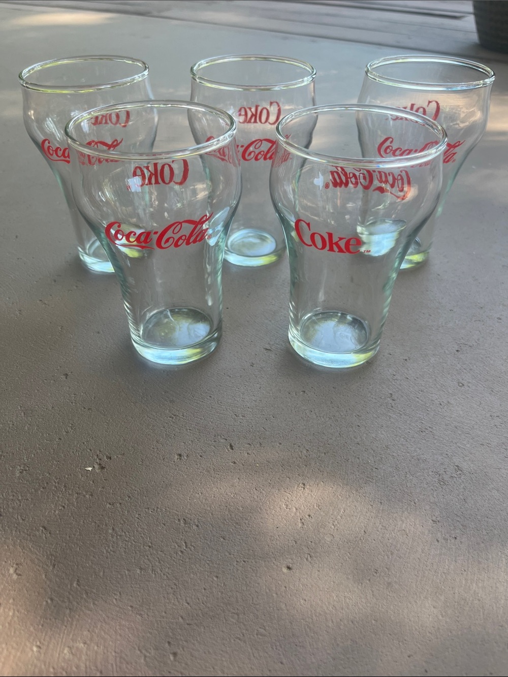 Set of 5 coca-Cola glasses